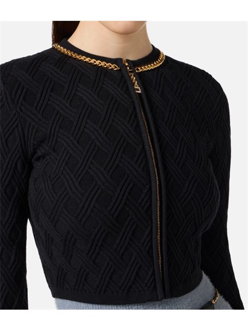 CARDIGAN WITH JEWEL DETAIL ELISABETTA FRANCHI | MK29B56E2110 Nero